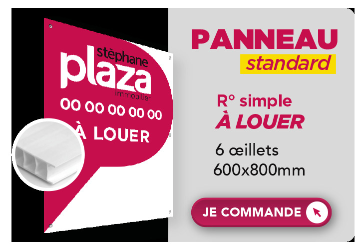 Panneau standard : À LOUER Recto - 800mm