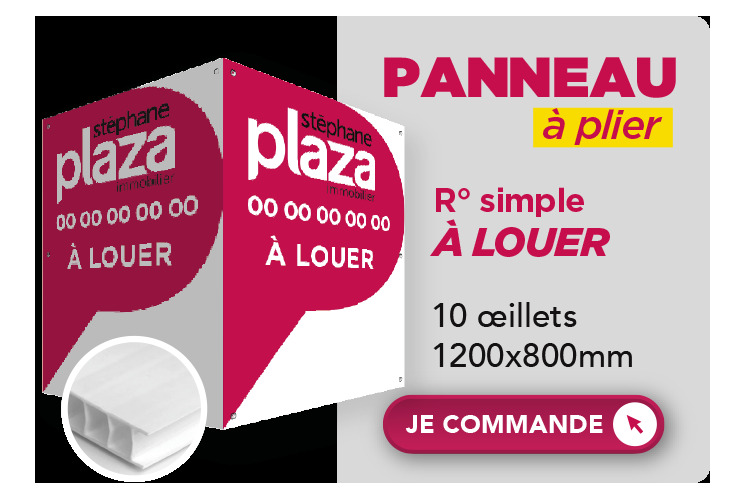 Panneau à plier : À LOUER - 1200x800mm