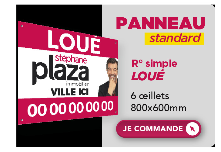 Panneau visuel : LOUÉ Recto - 800x600mm