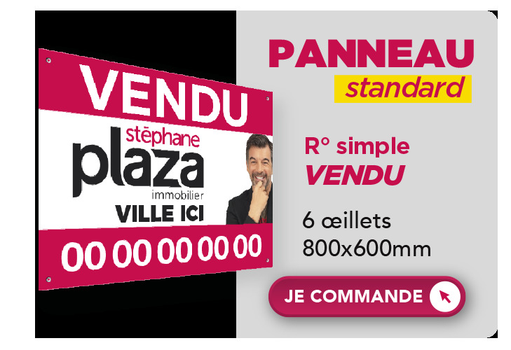 Panneau visuel : VENDU Recto - 800x600mm