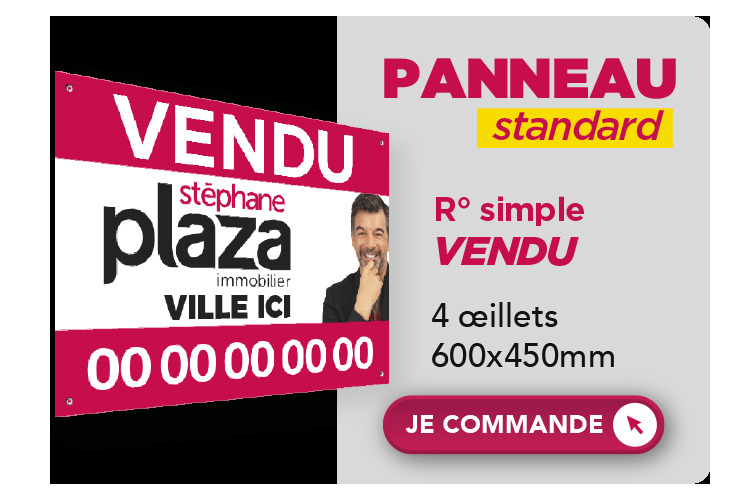 Panneau visuel : VENDU Recto - 600x450mm