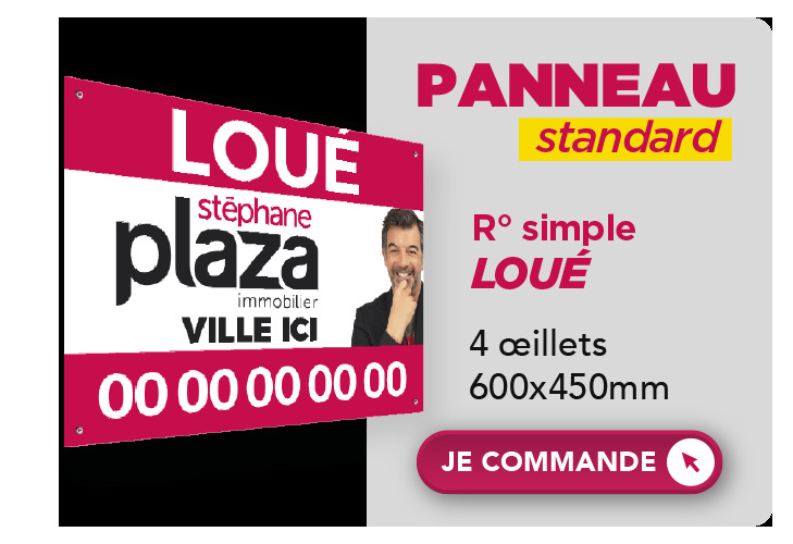 Panneau visuel : LOUÉ Recto - 600x450mm