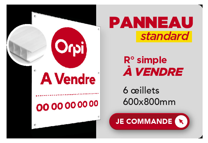 Panneau standard : À VENDRE Recto - 800mm