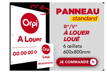 Panneau standard : À LOUER | LOUÉ Recto Verso - 600x800 mm