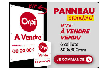 Panneau standard : À VENDRE | VENDU Recto Verso - 600x800 mm