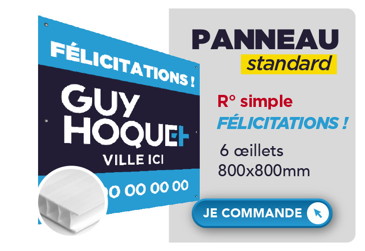 Panneau standard : FÉLICITATIONS ! Recto - 800mm